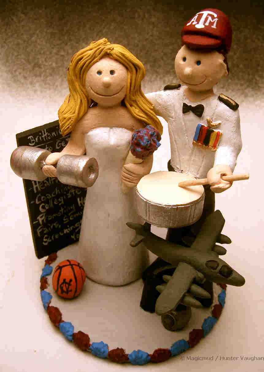 Personalized Military Wedding Cake Topper